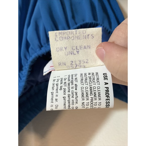 Miss Elliette Women’s 8 Blue Skirt Blazer Combo Vintage Ruffle Evening Swing - Picture 13 of 15